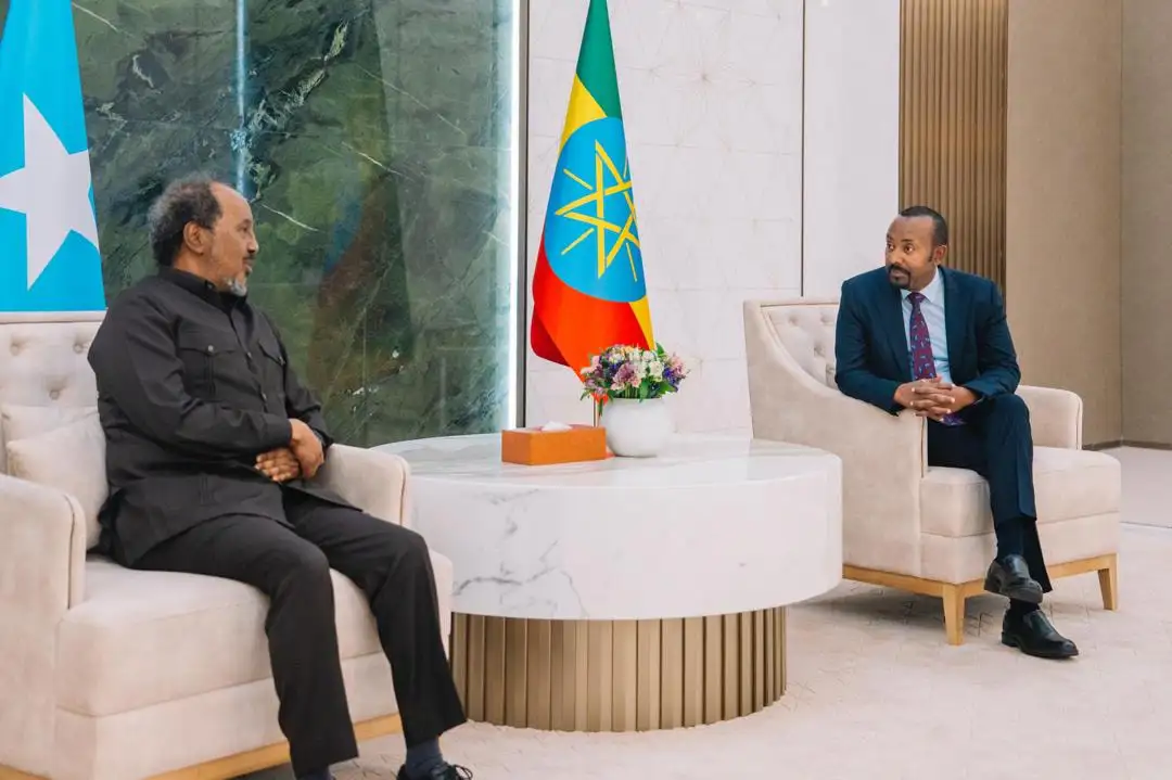 ጠቅላይ ሚኒስትር ዐቢይ (ዶ/ር) ከሶማሊያ ፕሬዚዳንት ሀሰን ሼክ ማህሙድ ጋር ተወያዩ