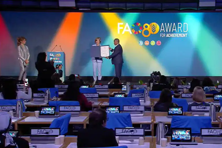 የኢትዮጵያ ግብርና ትራንስፎርሜሽን ኢንስቲትዩት ከፋኦ የእውቅና ሽልማት ተበረከተለት