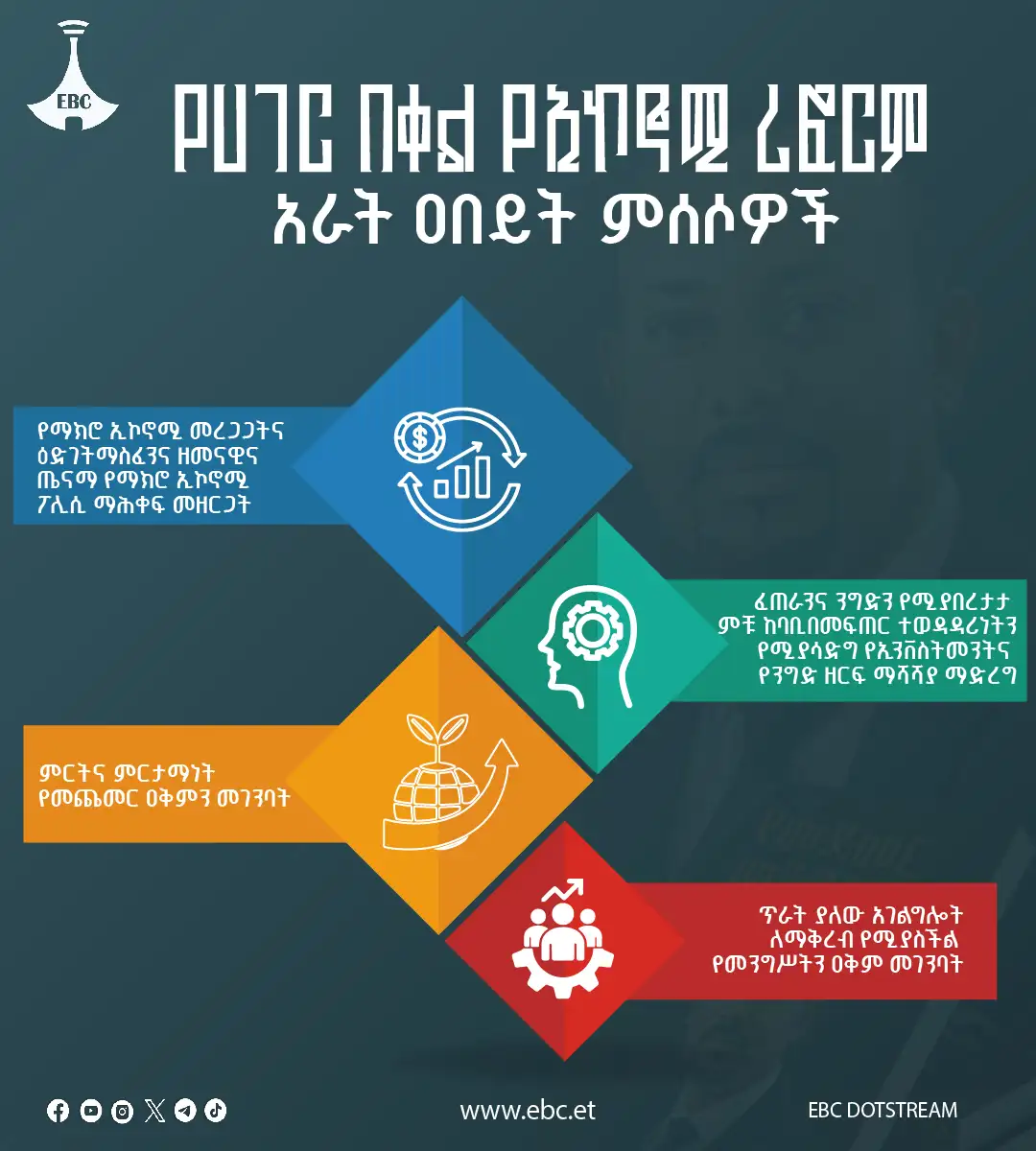 ሀገር በቀል የኢኮኖሚ ሪፎርም አራት ምሰሶዎች 