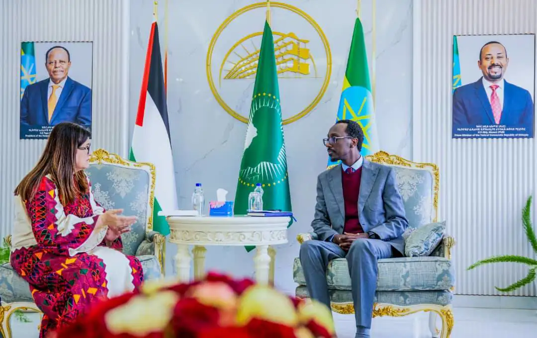 ጌዲዮን ጢሞቲዎስ (ዶ/ር) ከፍልስጤም የውጭ ጉዳይ ሚኒስትር ጋር ተወያዩ