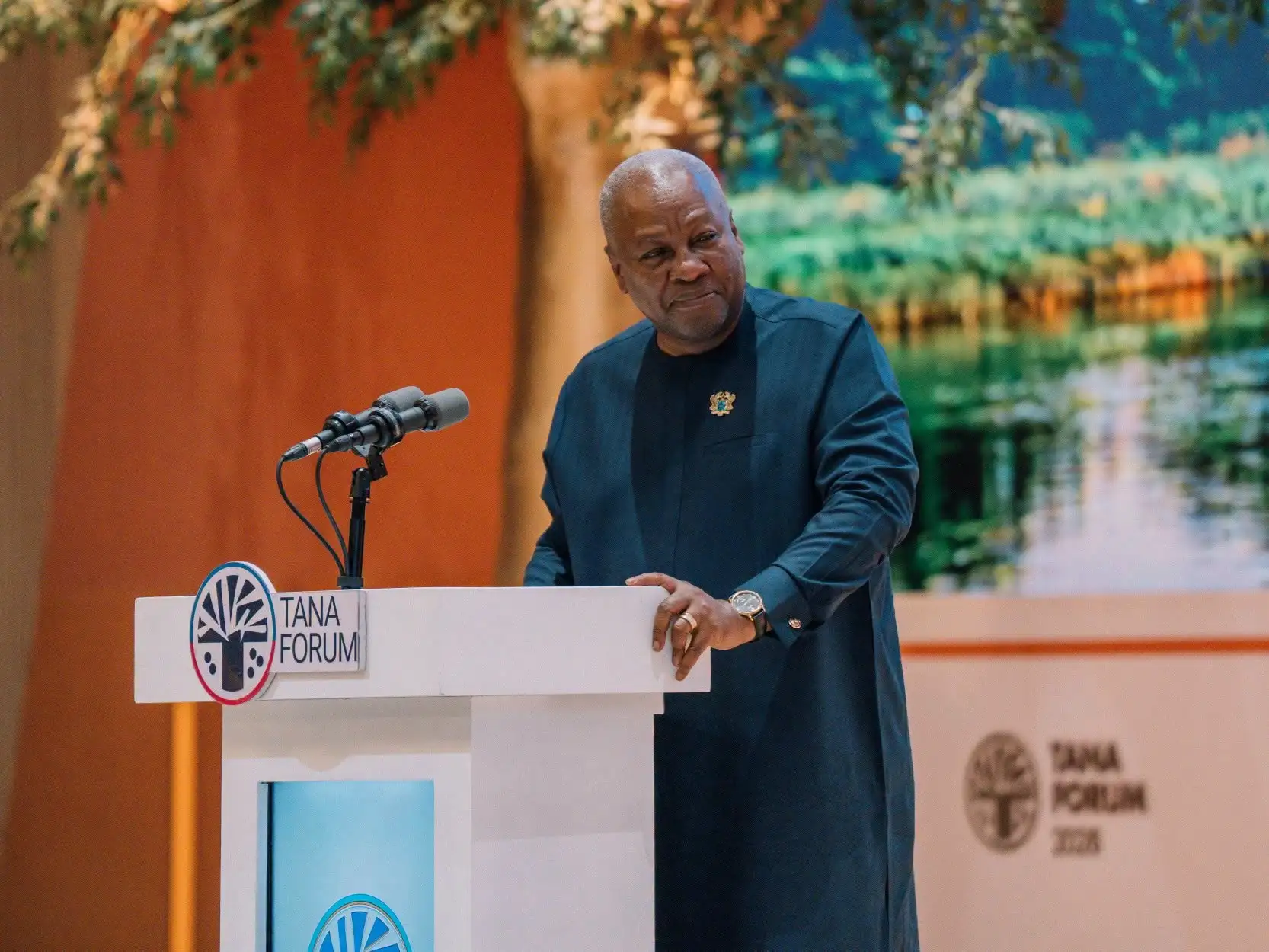 "ጣና ፎረም ለአፍሪካዊ መፍትሔዎች እውነተኛ የመወያያ መድረክ ነው"፦ የጋና ፕሬዚዳንት እና የጣና ፎረም ቦርድ ሊቀመንበር ጆን ድራማኒ ማሃማ