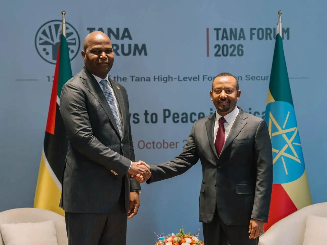 ጠቅላይ ሚኒስትር ዐቢይ አሕመድ (ዶ/ር) የሞዛምቢኩን ፕሬዝዳንት ዳንኤል ቻፖን ተቀበሉ