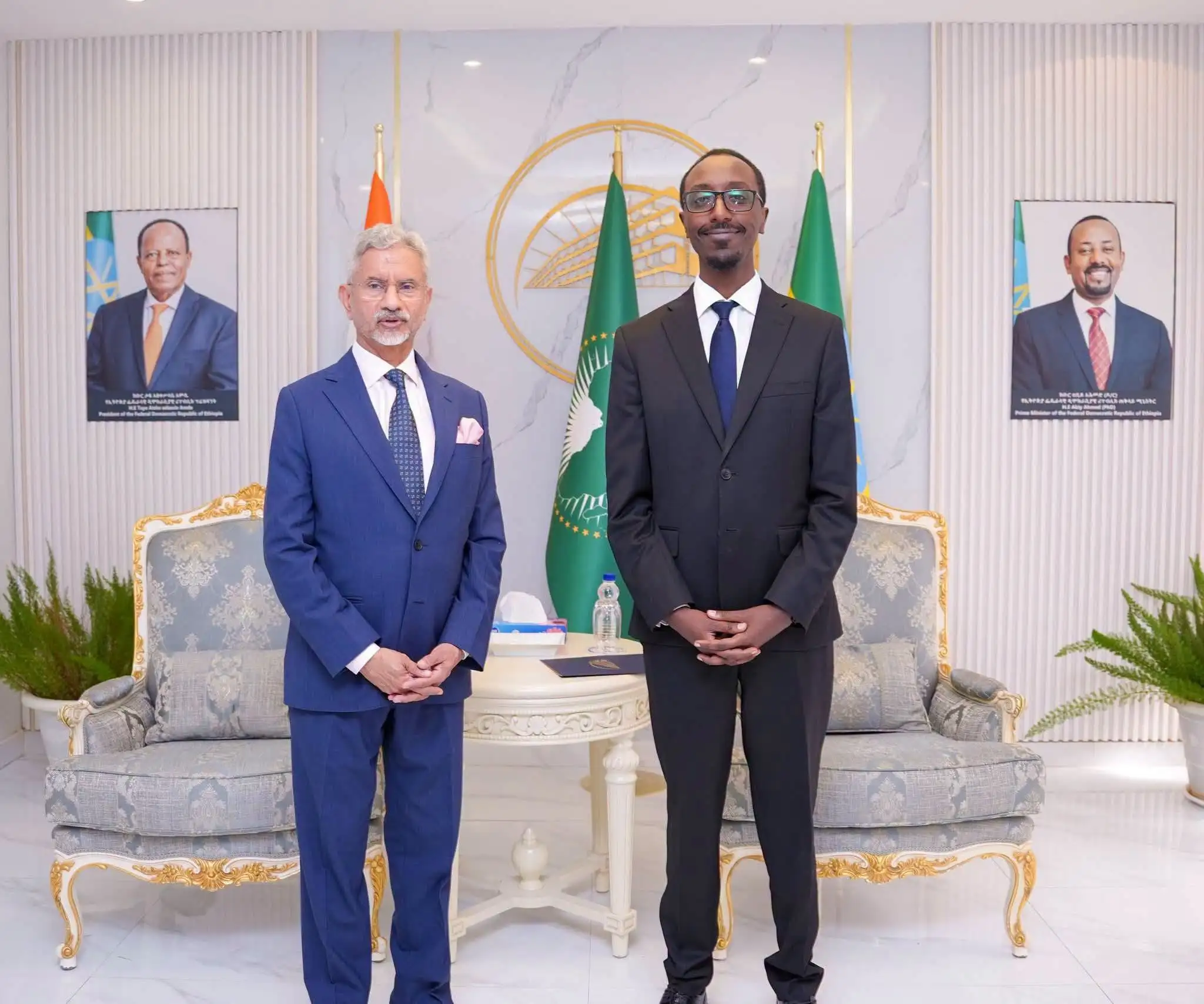 Foreign Minister Gedion Holds Discussions with Indian Counterpart