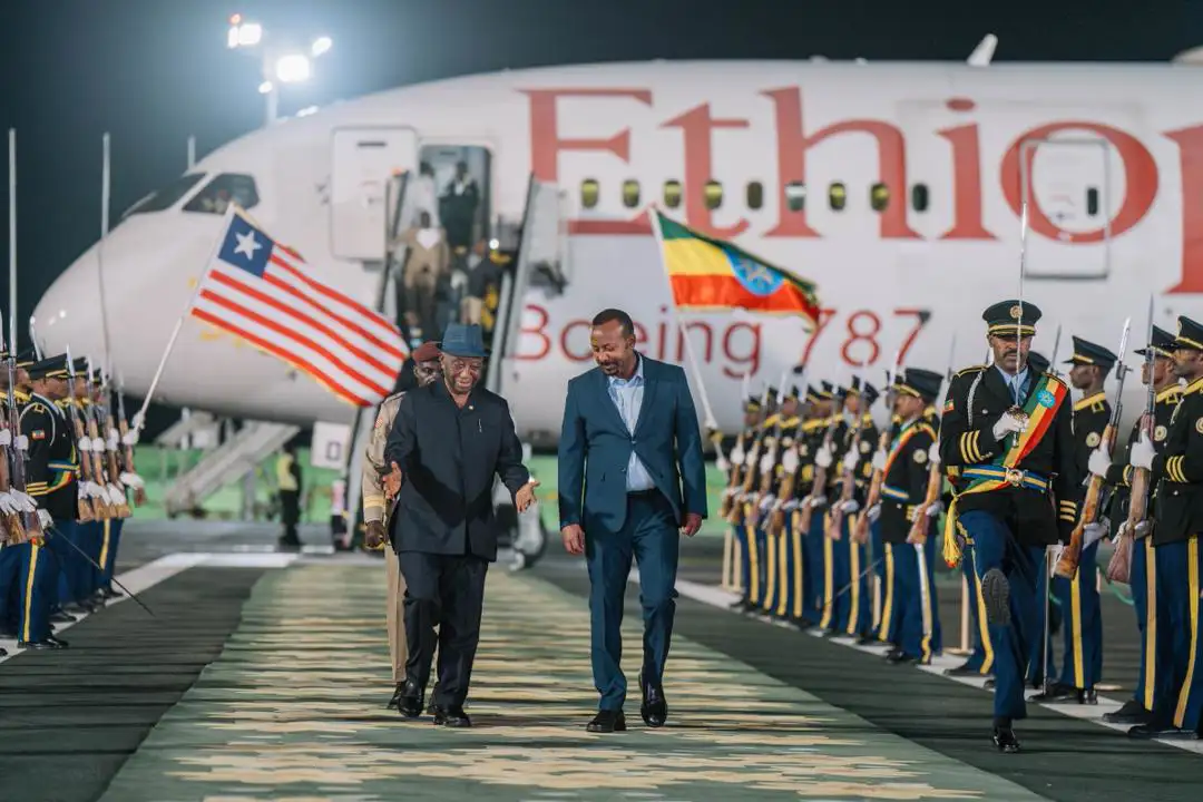 Prime Minister Abiy Ahmed Welcomes Liberian President Joseph Nyuma Boakai to Ethiopia
