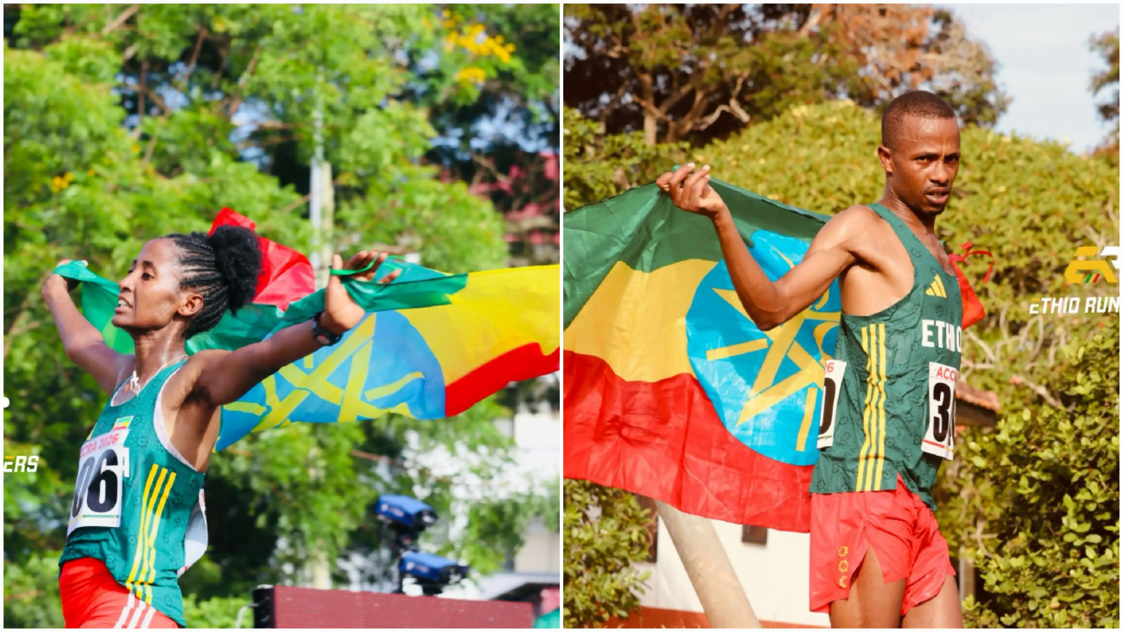 Ethiopia Clinches Double Gold in the 20km Race Walk in Accra, Ghana 