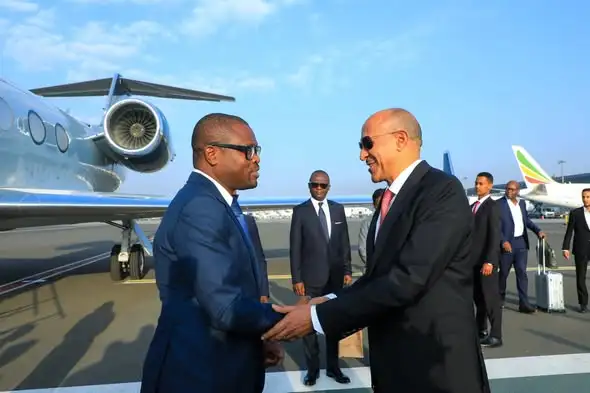 ምክትል ጠቅላይ ሚኒሰትር ተመስገን ጥሩነህ ለቤኒን ሪፐብሊክ ፕሬዚዳንት ሮሙዋልድ ዋዳግኒ አቀባበል አደረጉ