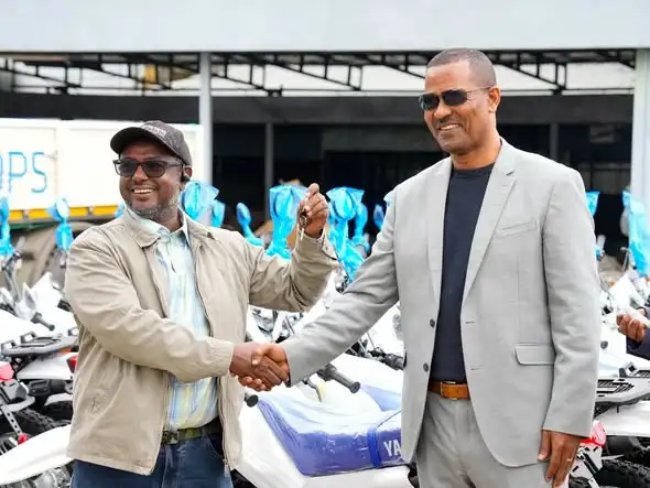 የመስኖና ቆላማ አካባቢ ሚኒስቴር 232 ሞተር ሳይክሎችን ለክልሎች አስረከበ