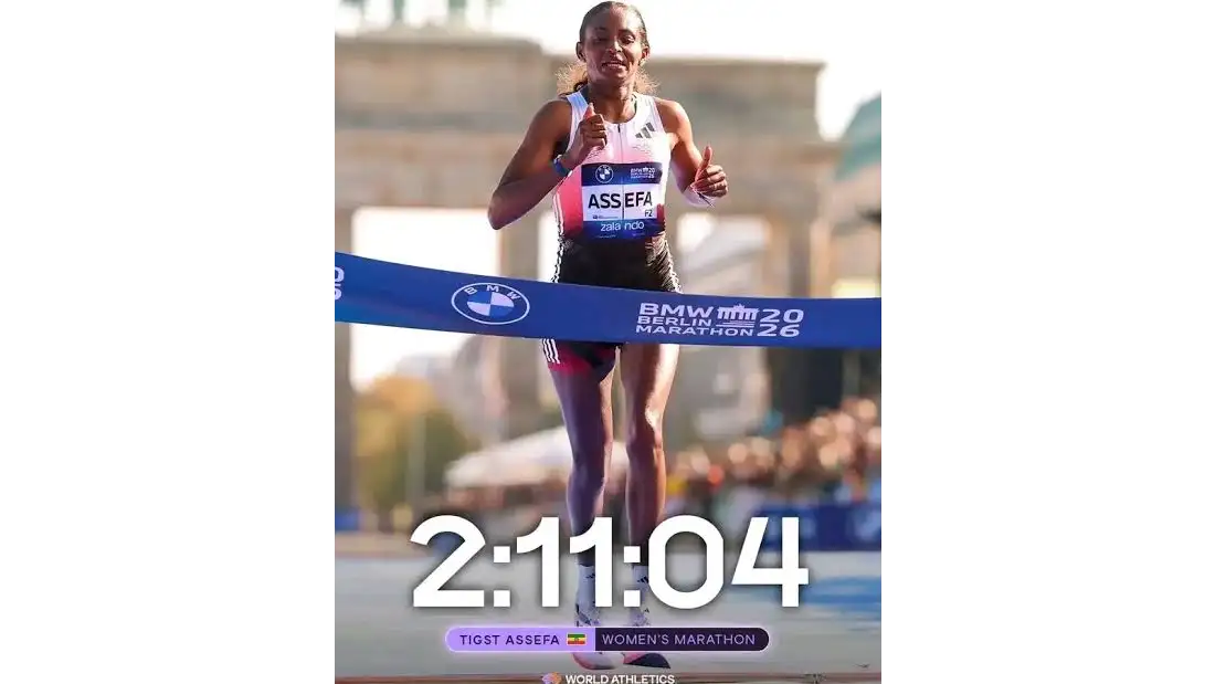Tigist Assefa smashes women's marathon world record in Berlin
